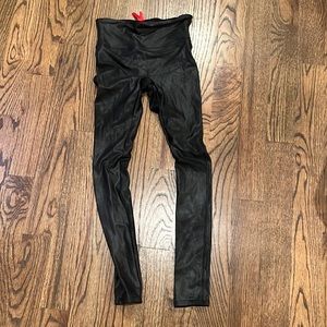 Spanx Faux Leather Black Leggings size S